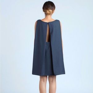 Kaarem tyh.d Boatneck Open Back Dress like new midnight blue sleeveless dress